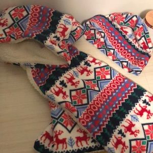 Winter scarf with matching hat